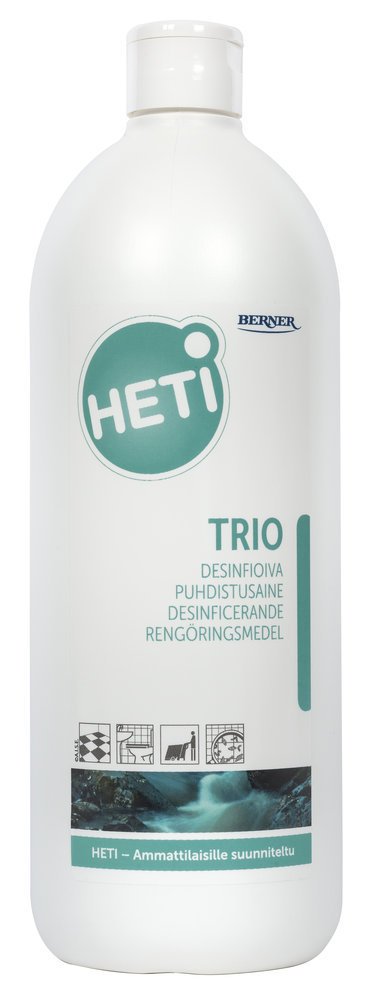 HETI Trio 1 l, Kloramin T-pohjainen tehokas puhdistusaine