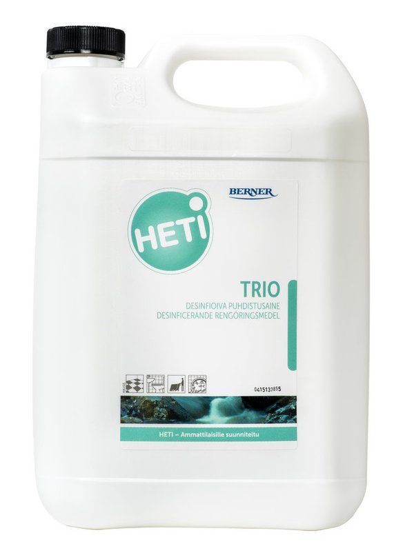 HETI Trio 5 l, Kloramin T-pohjainen tehokas puhdistusaine