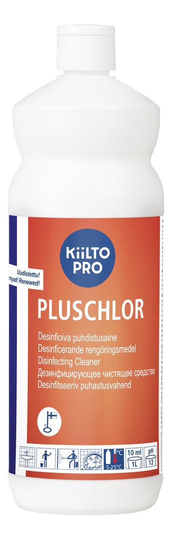 Kiilto Pluschlor 1 l, desinfioiva ja valkaiseva puhdistusaine