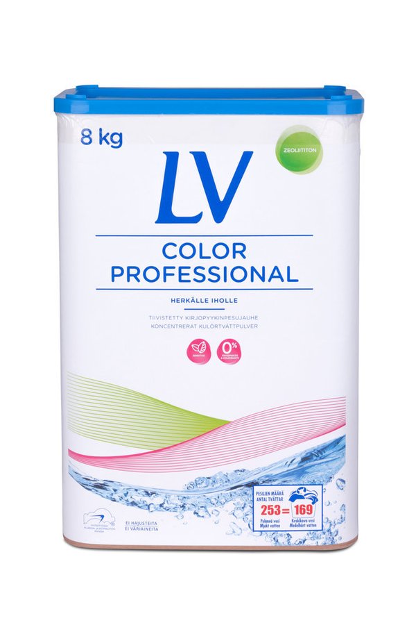 LV Pyykinpesujauhe Color Professional 8 kg, hajustamaton
