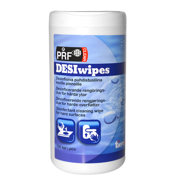 Desinfioiva etanolipohjainen puhdistusliina Desiwipes PRF, 100 liinaa/prk
